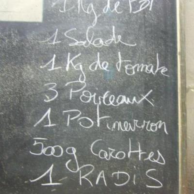 Un panier légumes en 2010